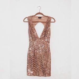 Miss Avenue Rose Gold Sequin Dress